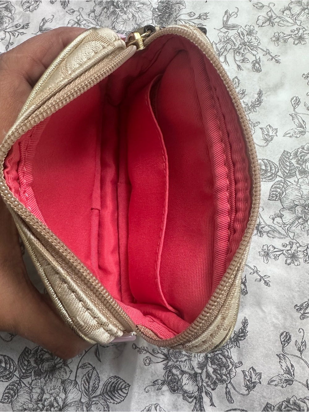 Coach Beige Signature Canvas Wristlet with Multicolor Floral Print - Picture 5 of 5